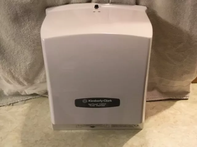 New Kimberly Clark 09302 Sanitouch Roll Towel Dispenser Pearl White