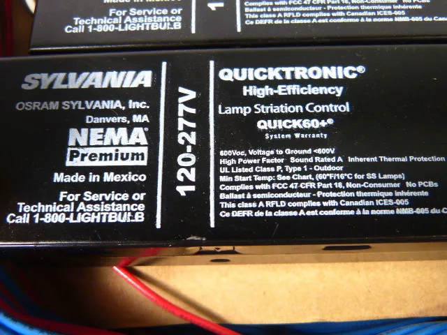 Sylvania QHE2X32T8/UNVISL-SC Ballast for Flourescent Lamp Box of 10pcs ! NEW ! 3