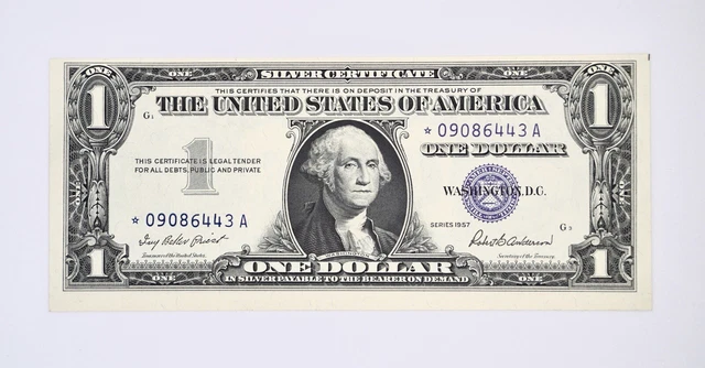 1957 $1 Silver Certificate Low Serial Star Note! UNCIRCULATED!**