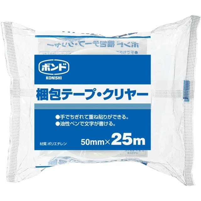 Konishi Bond Packing Tape Width 50mm x Length 25m Clear 67949 309