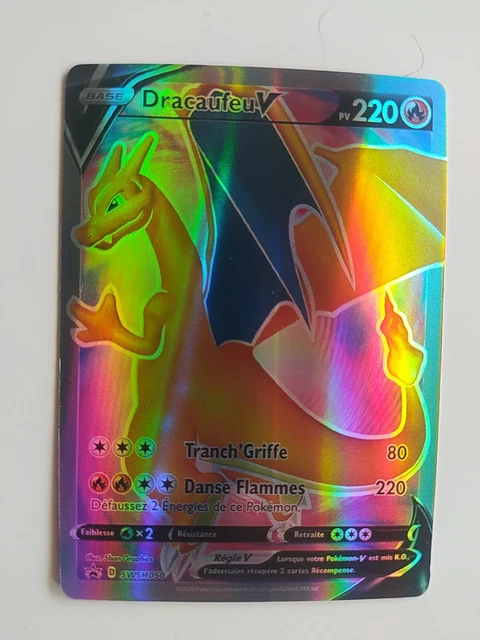 Carte POKEMON Gradée PCA 9,5 Neuf : Dracaufeu V FA SWSH050 Promo Epee