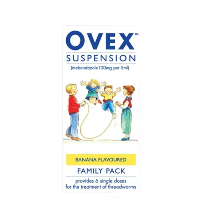 Ovex Suspension Family Pack 100mg/5ml -Treats Threadworm - 30 ml -