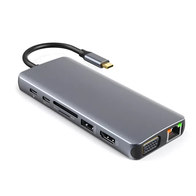 dodocool 14-in-1 USB C hub 4K USB C to  VGA Gigabit Ethernet 100W PD V1T7 3