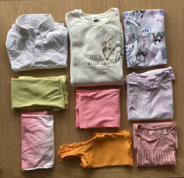 Girls Clothes Bundle Size 9-10 Years -RIVER ISLAND-PINAPPLE-PRIMARK- 9 Items