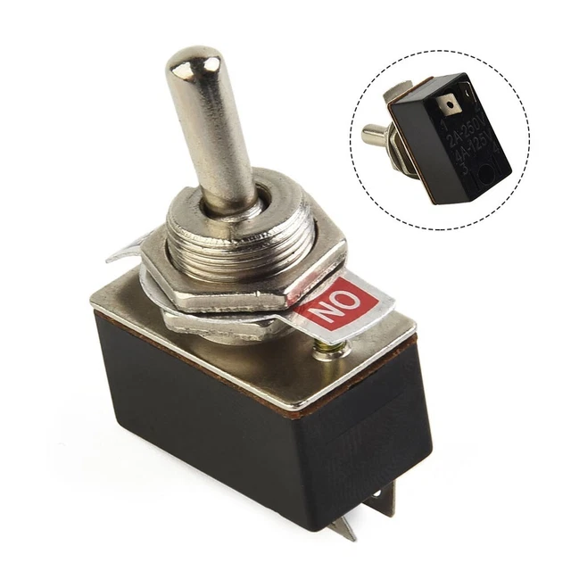 Toggle Switch SPST 6A On/Off Rocker SPST Switch Toggle 125VAC 1PCS 2 Foot