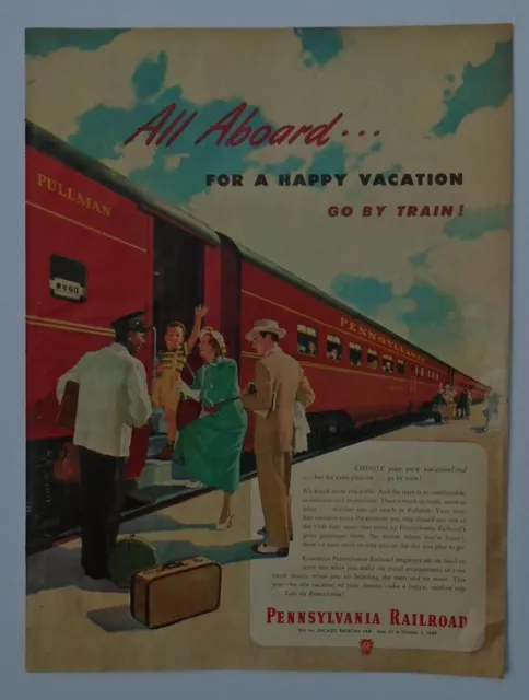 1949 Pennsylvania Railroad advertisement Life magazine Chicago Railroad Fair