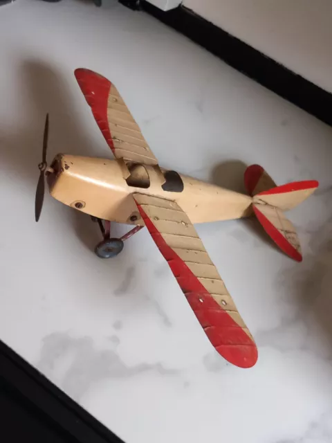 Avion Tole Jouet Ancien Meccano Vers 1930