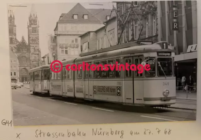Tw 349 Nürnberg 1963 I historisches Tram Straßenbahn Foto