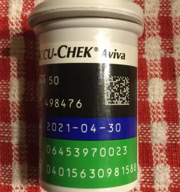 Accu-Chek Aviva Blood Glucose Test Strips  50 * PLUS 20 Extra.  Expired30/04/21