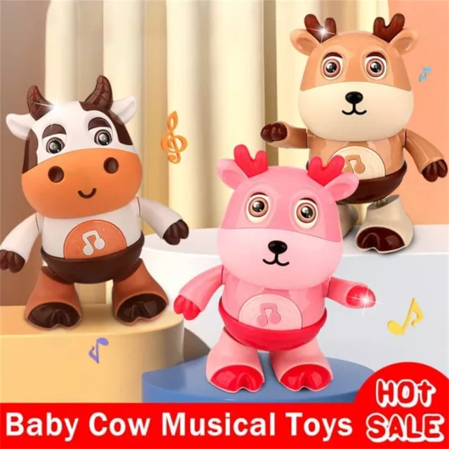 Baby Cute Musical Toys Dancing Walking  Robot Cow Penguin Deer Xmas Gift AU