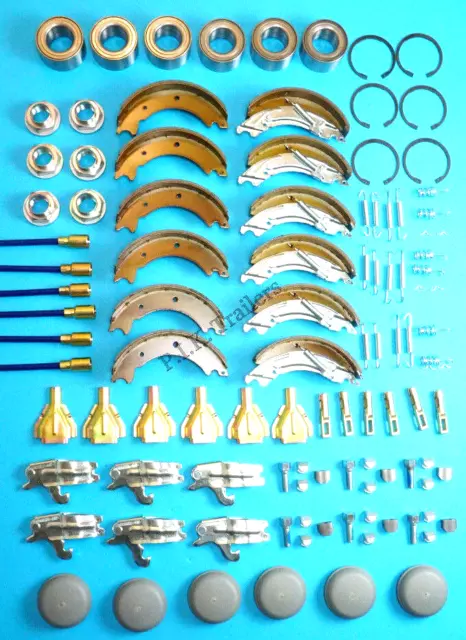 Tri Axle Brake Shoe Cable Bearings & Service Kit for IFOR WILLIAMS GP147 Trailer