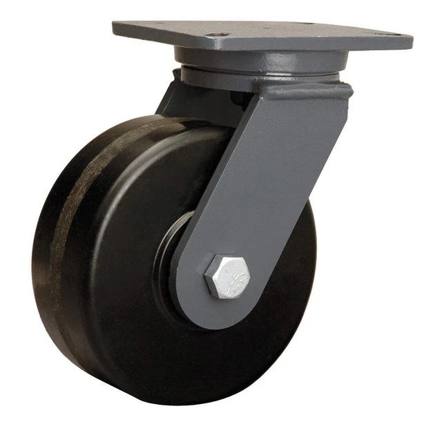 HAMILTON S-CH-83PH-4SL-FB Standard Plate Caster,Swivel,3000 lb.