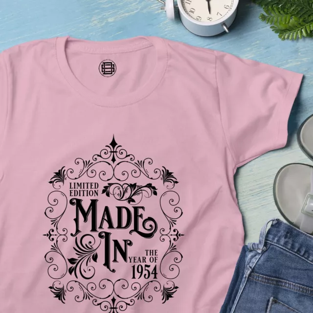 70th Birthday Gift for Women, Made In 1954 Ladies T Shirt, 70th Present for Her