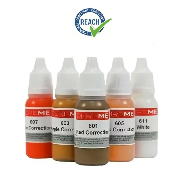 DOREME Corrector Pigments 15 ml. (Liquid Colors) EU REACH 2022 PMU Colorful