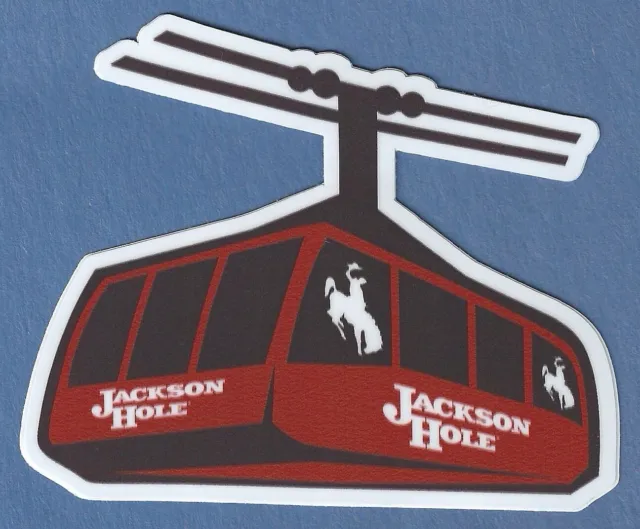 New Jackson Hole Wyoming Mountain Ski Resort Area Tram Gondola Sticker Decal