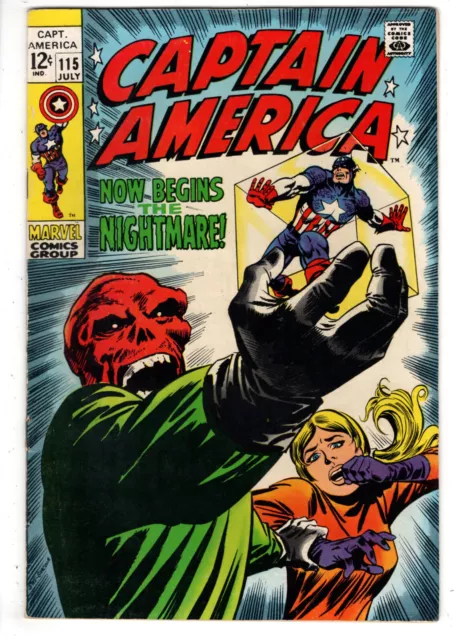 Captain America #115 (1969) - Grade 6.0 - Red Skull Body Swap - Cosmic Cube!