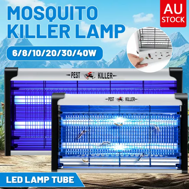 40W Electric UV Mosquito Fly Insect Pest Killer Bug Zapper Trap Lamp In/outdoor