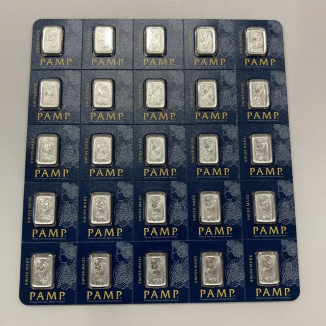 1 gram Platinum Bar PAMP Suisse From Multigram .9995 Fine in Sealed Assay