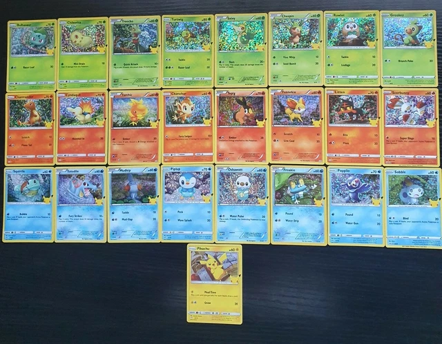 POKEMON CARDS MCDONALDS 25th Anniversary HOLOS COMPLETE SET 25 25 