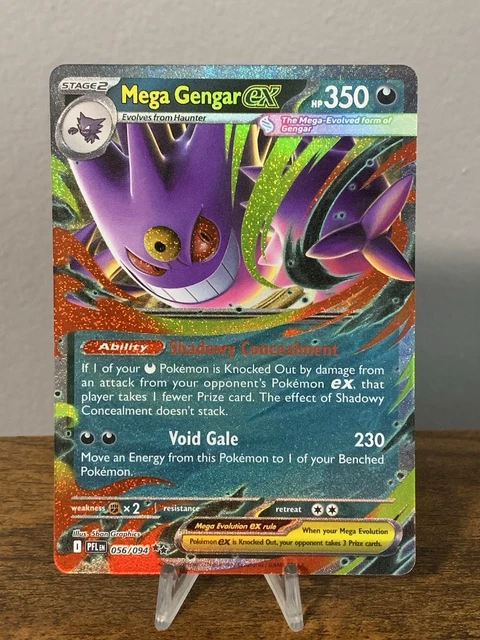 Pokémon Mega Gengar EX Holo Double Rare 056/094 Phantasmal Flames 350 HP Card Pokémon Mega Gengar EX Holo Double Rare 056/094 Phantasmal Flames 350 HP Card