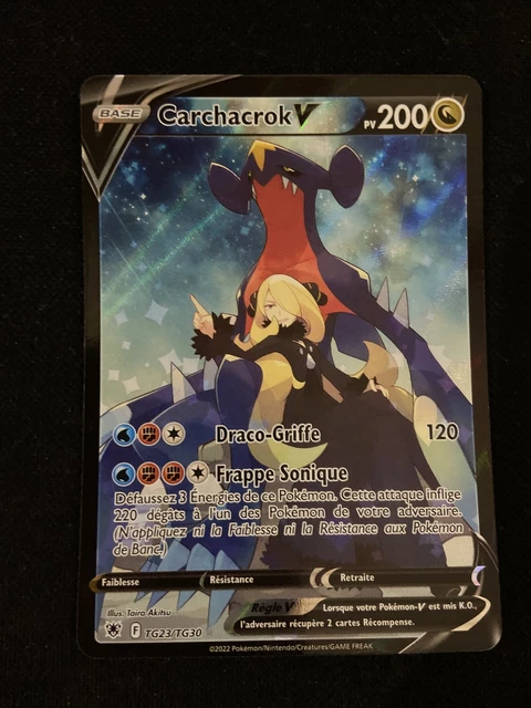 Carchacrok V 117/189 – Coffret Pokémon Ultraboost X Épée Et Bouclier – 10 Astres Radieux – 10 Cartes Françaises Sans Doublon