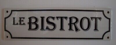 Door Plate Bistro French Style Porcelain