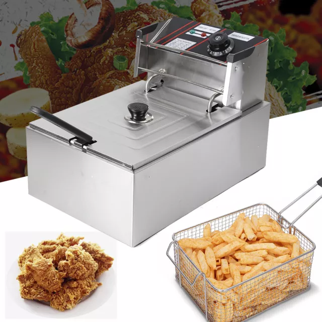 5,5Litre Profi Gastronomie Gastro Fettbackgerät Friteuse Fritteuse Fritöse 2500w