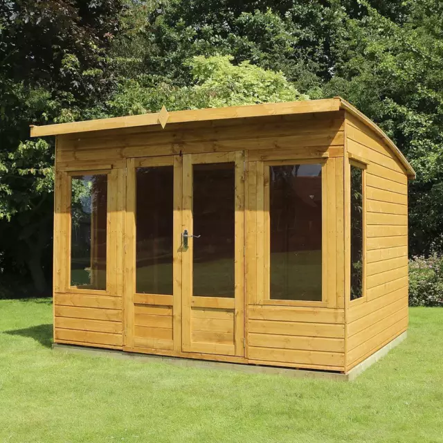 GARDEN SUMMERHOUSE SUN ROOM OUTDOOR OFFICE WOODEN SUMMER HOUSE T&G 10x8ft 10ft 2