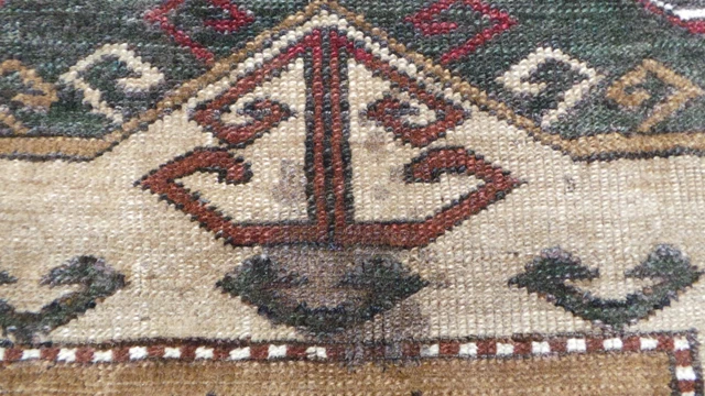 lARGE AFGHAN CARPET RUG HAND MADE Oriental Wool Vintage 6FT 10" X 4FT 9" 3