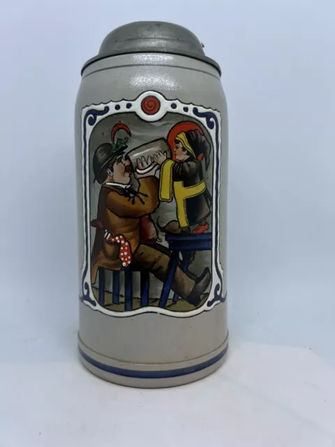 German Beer Stein Gruss Aus Munchen Oktoberfest 1 Liter Antique