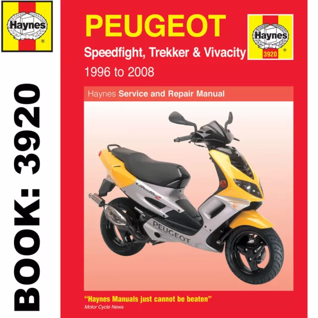 Peugeot Speedfight Scooters Haynes Manual 1996-2008 Trekker Vivacity