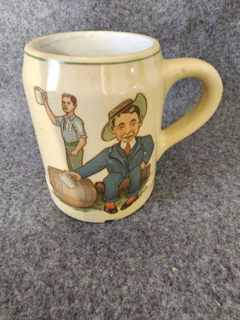 RARE Ceramic Pre-Prohibition Hotel Savoy Seattle Beer Stein Mug