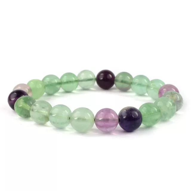 Bracelet naturel multi-fluorite, perles de 6mm, forme ronde pour la...