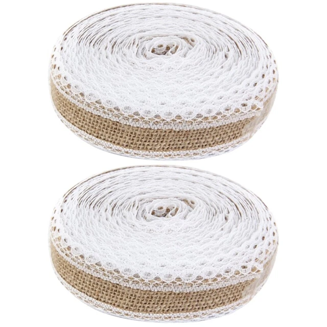 Jute ribbon 2x Hessischen Jute 10M Spitze Handwerk Band Für DIY Handwerk Wohnkul