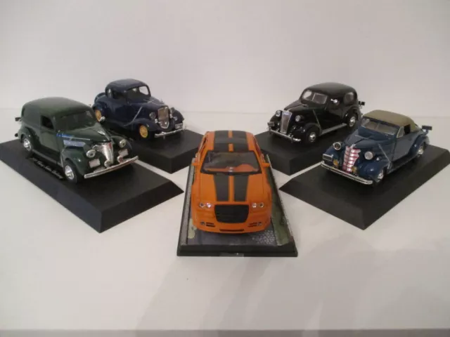 LOT DE 5 VOITURES AMERICAINES - NOREV ET CLASSIC TOYS LTD NEW RAY - 1/32ème -