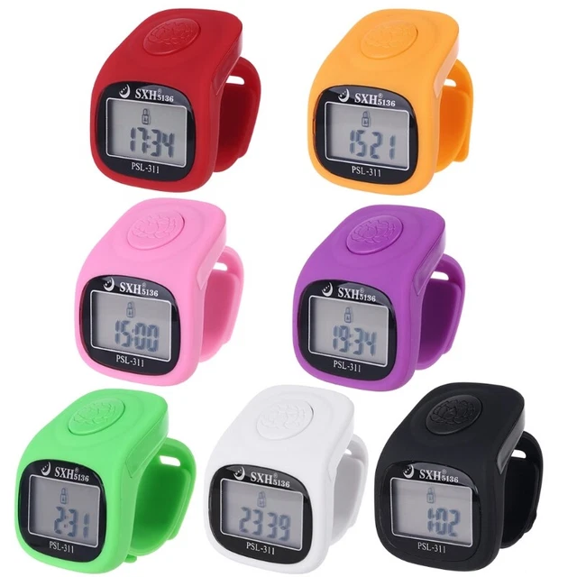6 Digital Finger Tally Counter 8 Channels for w Backlight for Time Prayer Silico