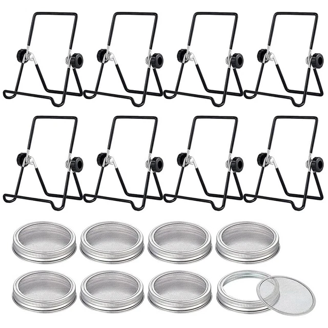 BurpLids® Lot De 4 Kits De Conservation Sous-vide – Couvercles Réutilisables + Pompe