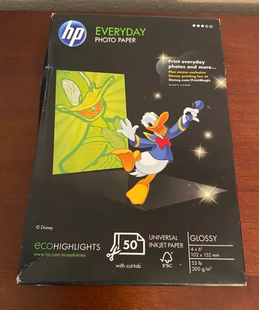 HP Everyday Semi Gloss Photo Paper 4x6 50 Sheets Q8868A New Glossy