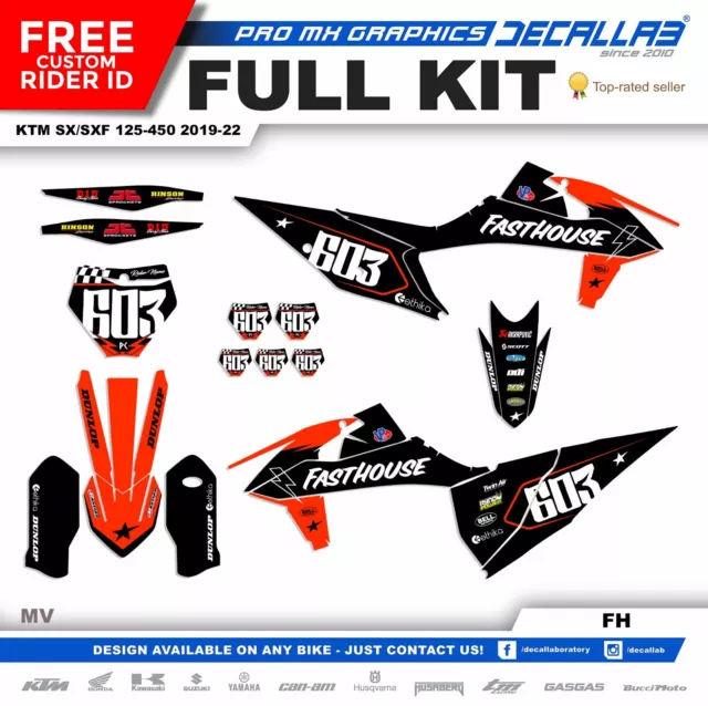 KTM SX SXF EXC 2019 2022 Graphics Decals Stickers Aufkleber Kit Deco graphique