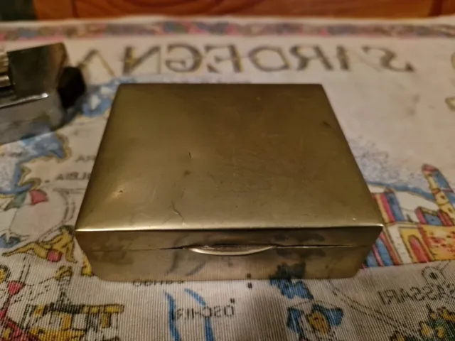 Vintage Epns Metal Cigarette Box  (9 X 7.5 X 3)