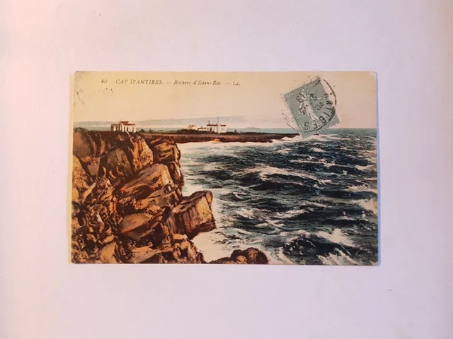 CPA 40. Cap d'antibes, rochers d'eden roc, 1919