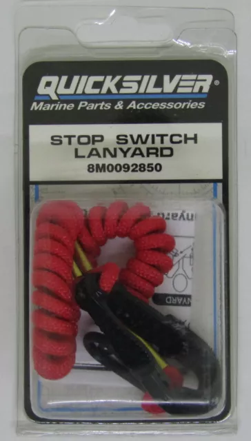 New Quicksilver Mercury Marine Boat OEM Stop Switch Lanyard Part No. 8M0092850