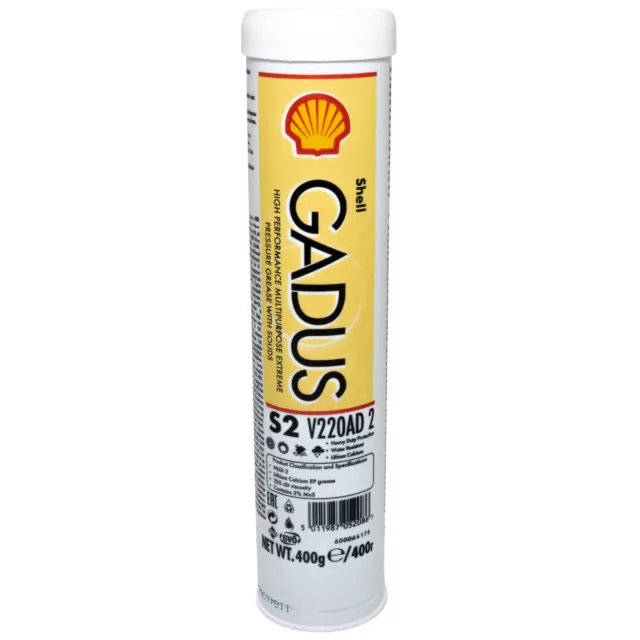 Shell Gadus S2 V220 AD 2 400g Fett KPF2K-20 Hochleistungsfett mit MoS2