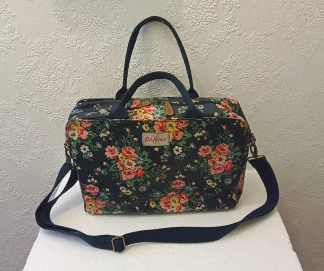 CATH KIDSTON FLORAL Laptop Bag Navy Blue Large Weekend Bag with