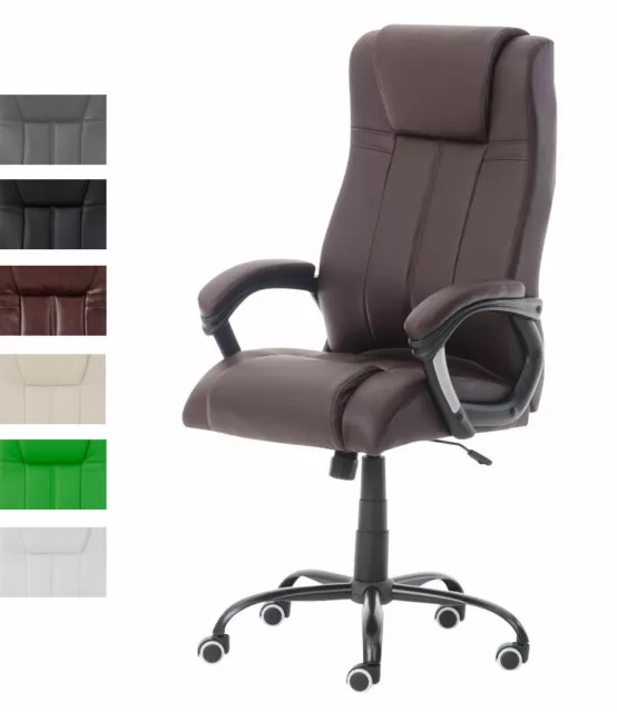 Silla de Oficina Matador en Cuero PU Altura Regulable Ergonómica con Ruedas