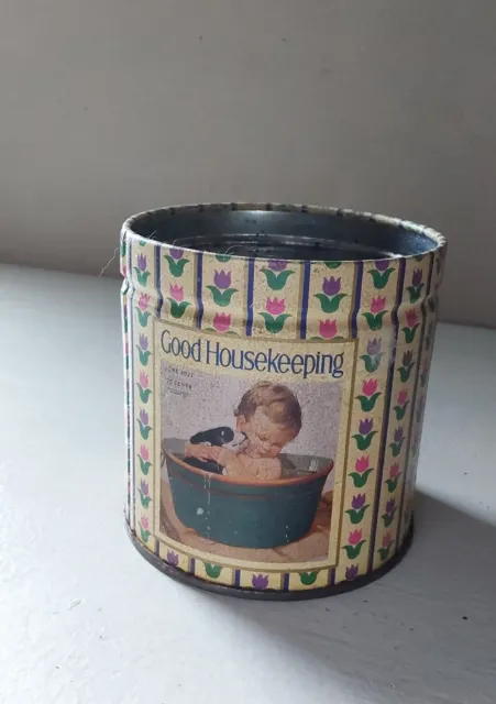 Good Housekeeping Round Tin 930's Magazine Pictures Vintage 1991