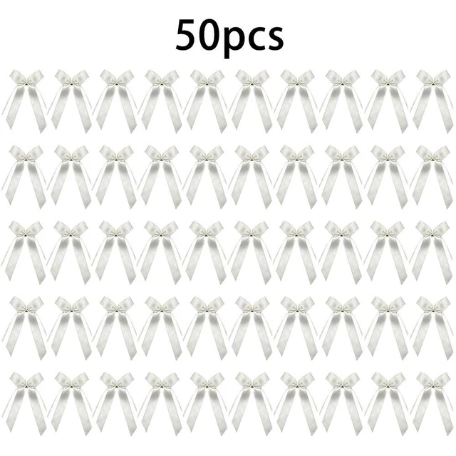 Paquete de 50 anillos de antena blancos arco de boda decoraciones de boda para novias