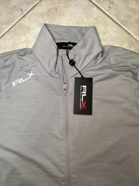 Ralph Lauren RLX Golf Performance Full Zip Mesh Jacket Mens XL Grey NWT $168