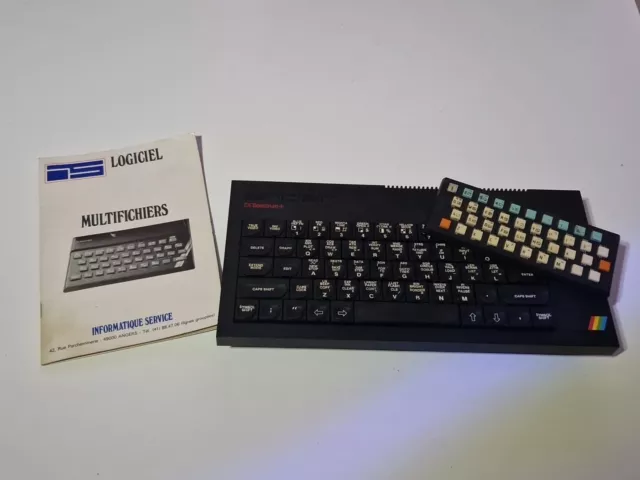 Sinclair ZX Spectrum + Ram 48k + Clavier + Livre Logiciel