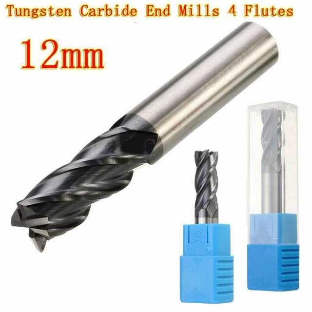 Rimozione rapida chip 12 mm mulino estremità carburo di tungsteno 4 flauto HRC5